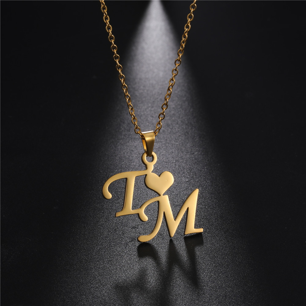 Custom Heart Name Necklace