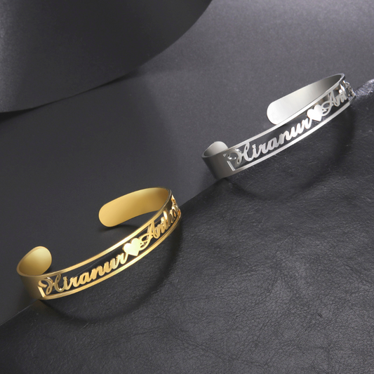 Oriva Custom Name Cuff Bracelet