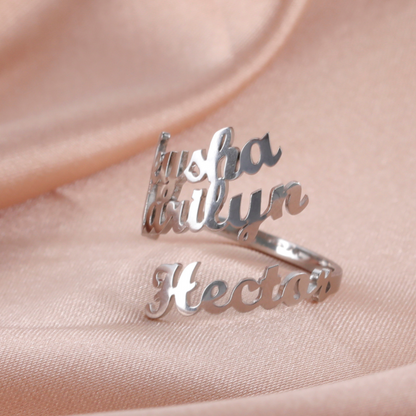 Eloria Double Name Ring