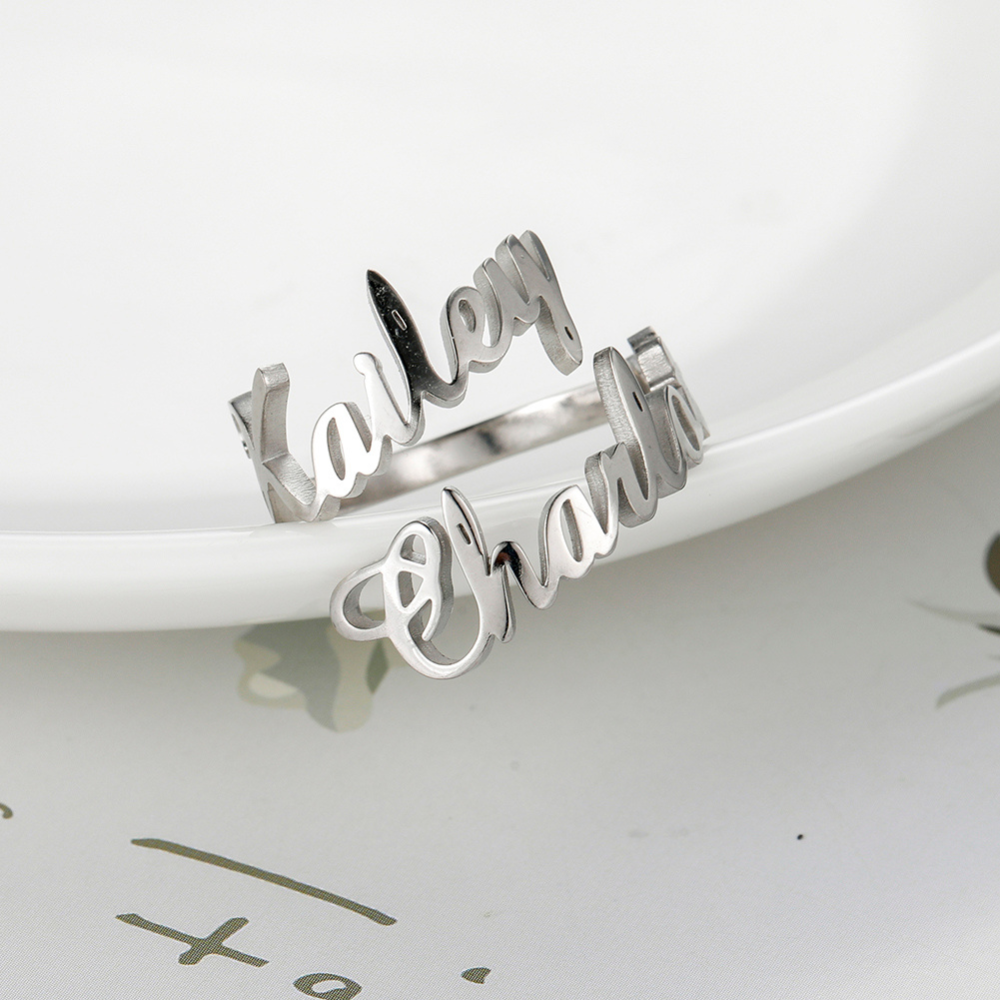 Eloria Double Name Ring
