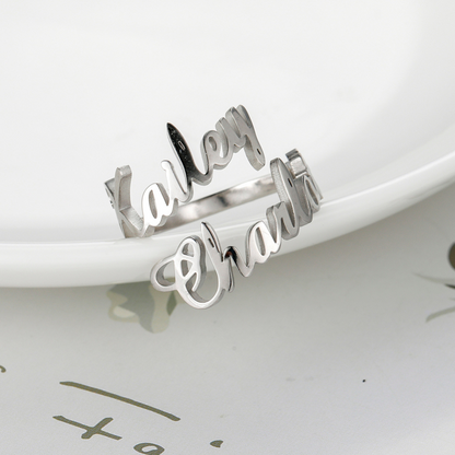 Eloria Double Name Ring