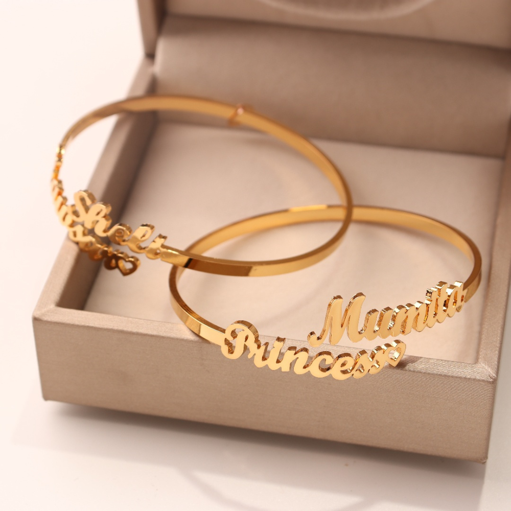 Amora Custom Name Cuff Bracelet
