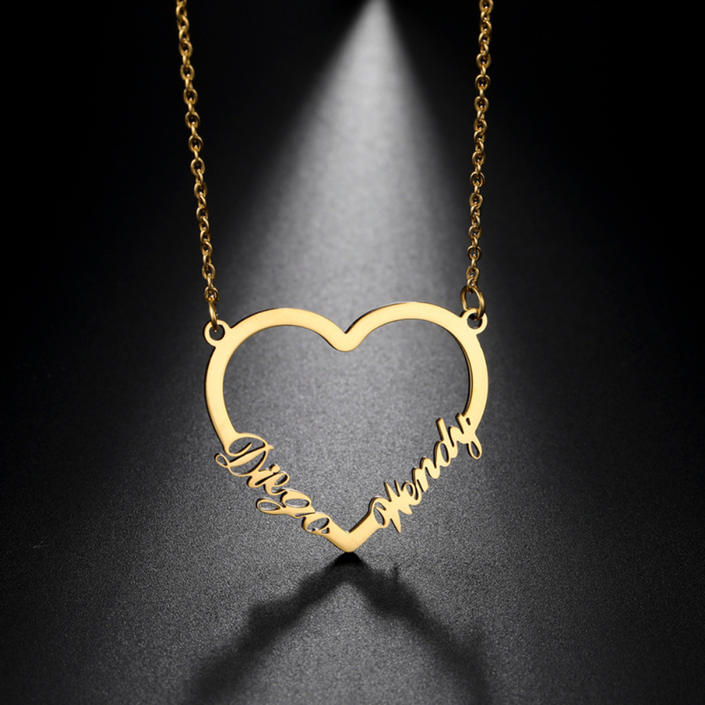 Custom Heart Name Necklace