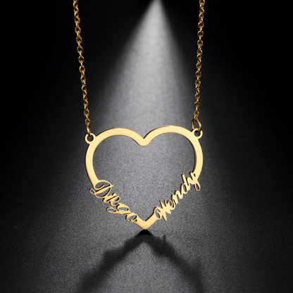 Custom Heart Name Necklace
