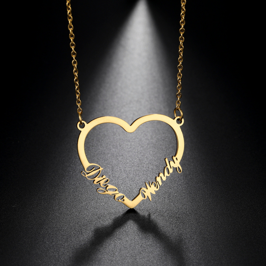 Custom Heart Name Necklace