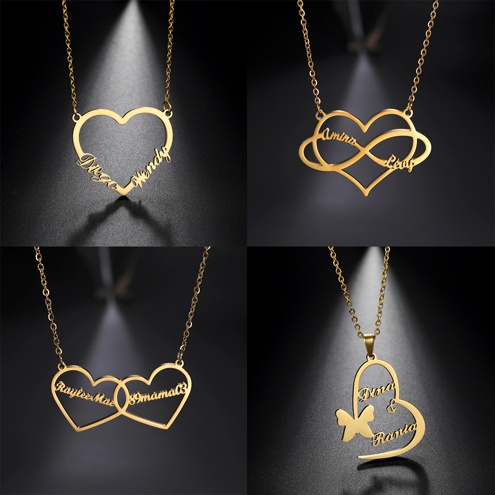 Custom Heart Name Necklace