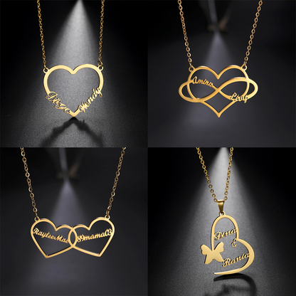 Custom Heart Name Necklace