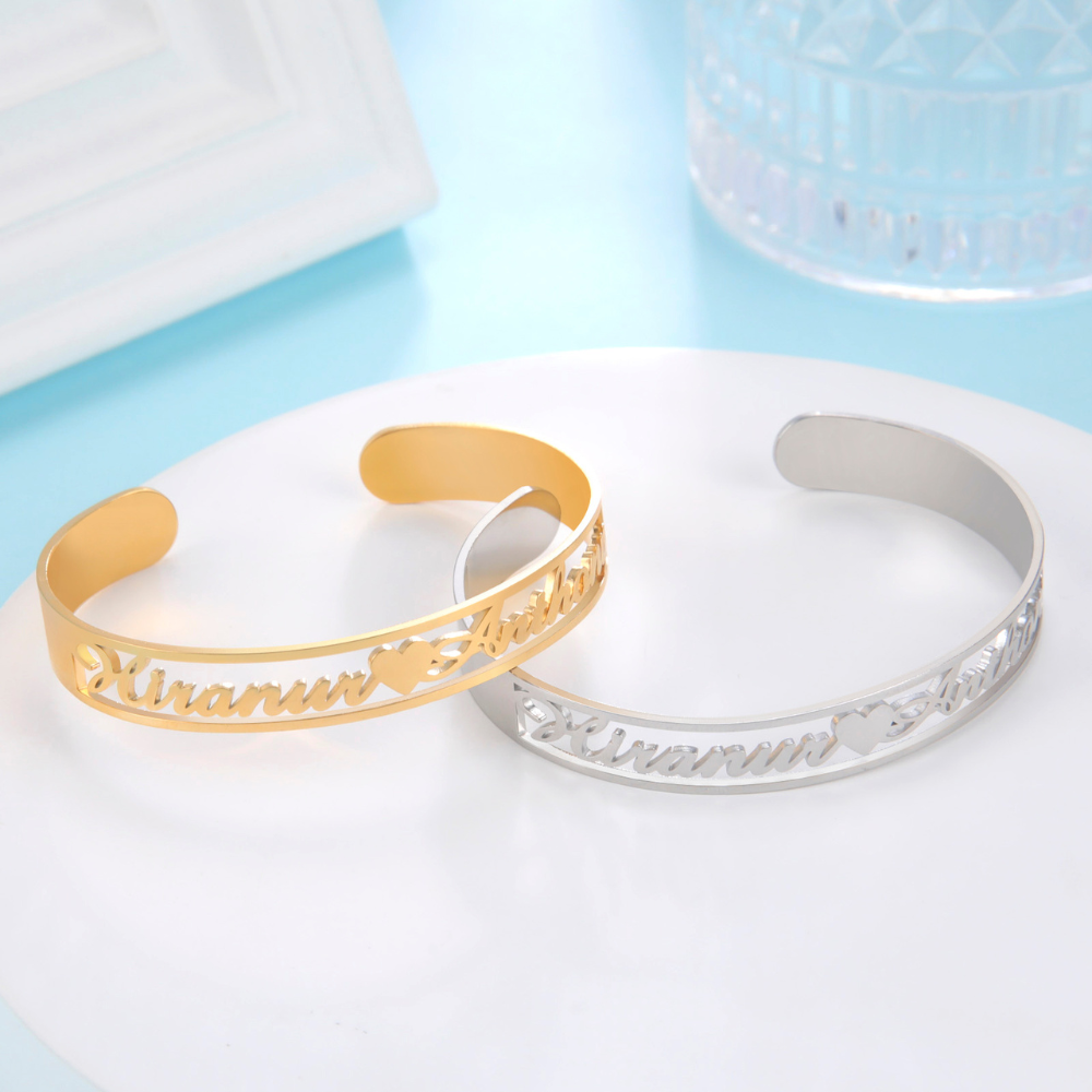 Oriva Custom Name Cuff Bracelet