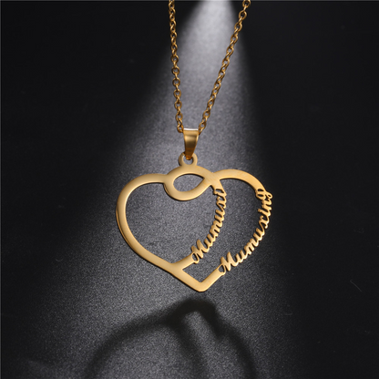 Custom Heart Name Necklace