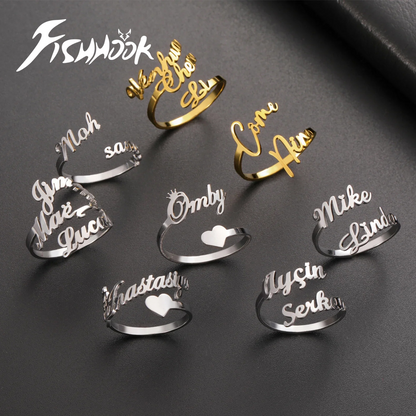 Eloria Double Name Ring