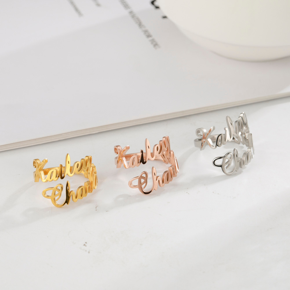 Eloria Double Name Ring