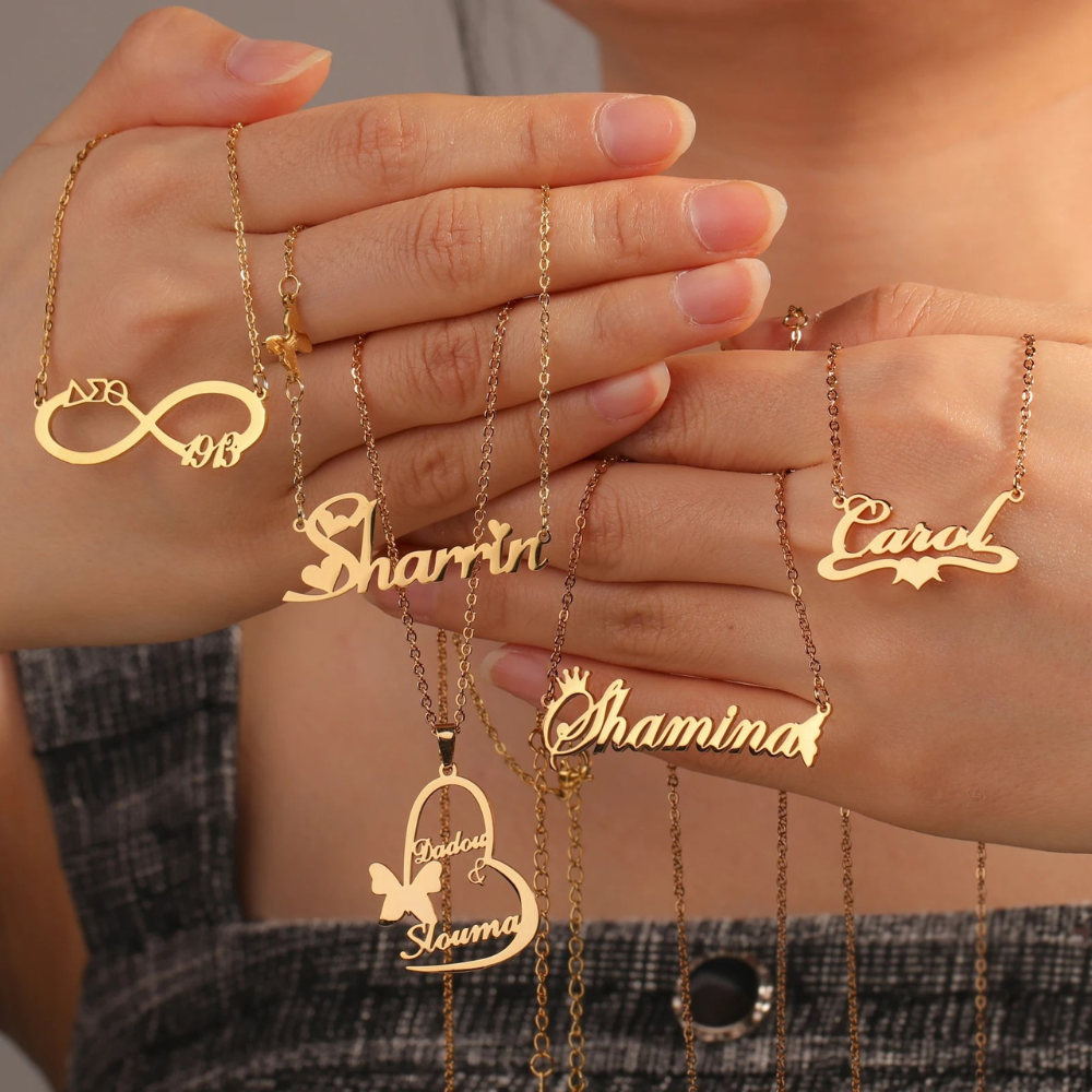 Custom Heart Name Necklace